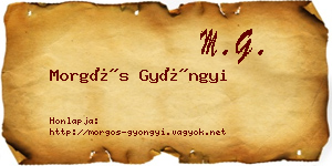 Morgós Gyöngyi névjegykártya