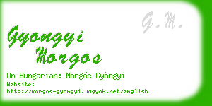 gyongyi morgos business card